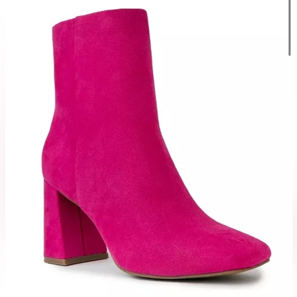Sugar Shoes - NWT Women's Element Square Toe Dress Booties fuchsia
